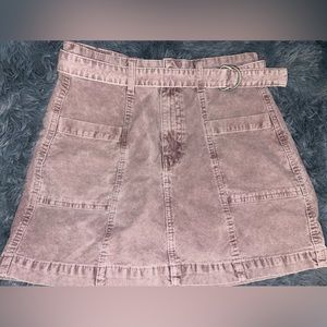 American Eagle Corduroy Super Hi-Rise A-Line Skirt with Belt